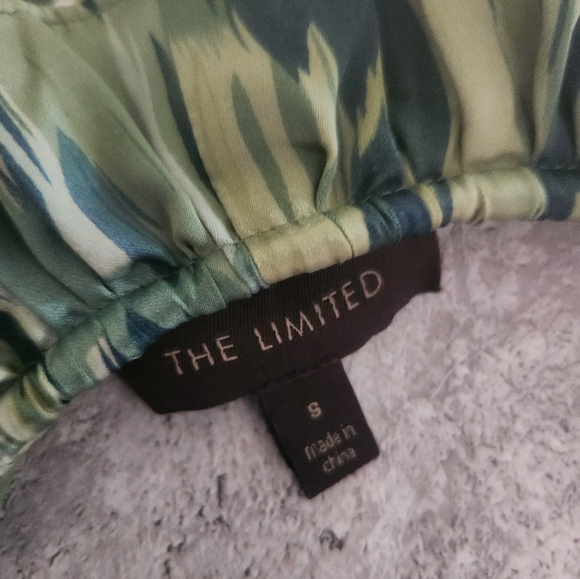 The Limited Halter ruffle Neck Blouse Blue Green small - Picture 7 of 7